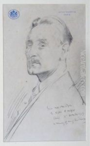 A Head And Shoulder Portrait Study Of Victor Auger A Head And Shoulder Portrait Study Of Victor Auger