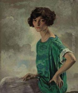 Portrait Of Gertrude Sanford by Sir William Newenham Montague Orpen