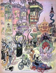 The Modern Style Road, from The Twentieth Century, 1884 by Albert Robida