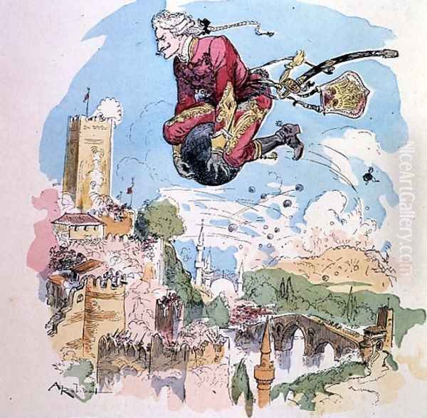 Illustration from The Adventures of Baron Munchausen - view 1