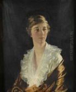 Half Length Portrait Of Dorothy Stiles by Sir William Newenham Montague Orpen