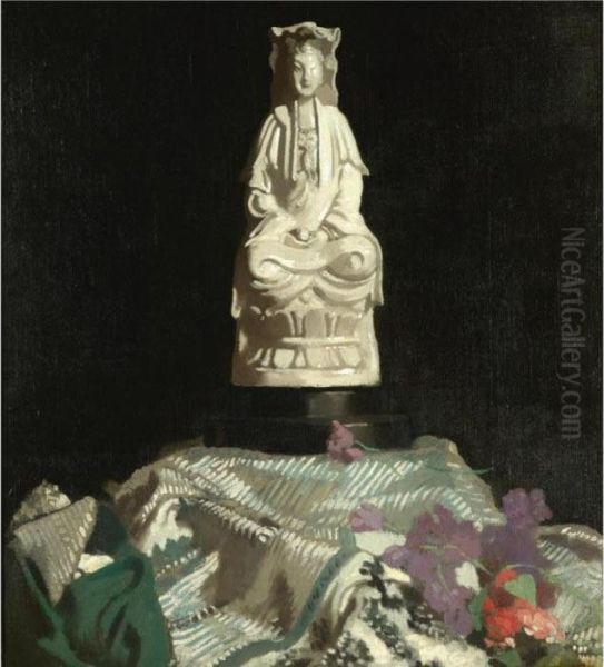 Still Life With Chinese Porcelain Figure - view 1