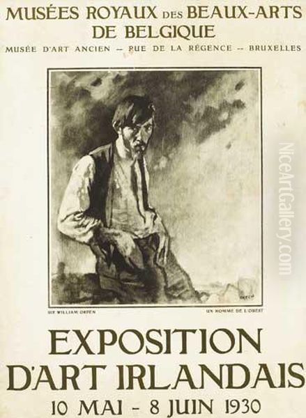 Original Poster For The Exposition D'art Irlandaise, Belgium - view 1