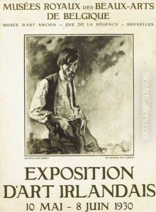 Original Poster For The Exposition D'art Irlandaise, Belgium