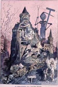 The Clearing of the Ancient World, from La Vie Electrique, 1892 by Albert Robida