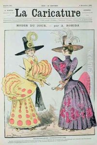 The Fashions of the Day, from La Caricature, 3rd November 1883 by Albert Robida
