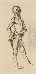 Figure Study Of A Boy Standing Figure Study Of A Boy Standing