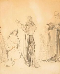 A Study For "the Western Wedding" by Sir William Newenham Montague Orpen