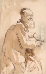 Study For 'improvisation On A Barrel Organ' by Sir William Newenham Montague Orpen