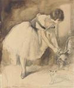 Dancer Tying Her Shoe by Sir William Newenham Montague Orpen