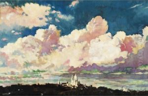 View Of Montmartre, Paris (cloud Over Montmartre) by Sir William Newenham Montague Orpen