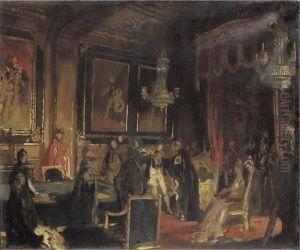The Investiture Of King Manoel Of Portugal As Knight Of The Garterat Windsor Castle by Sir William Newenham Montague Orpen