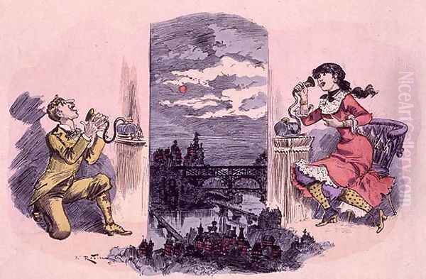 Morality, Tranquility and Happiness - The Telephone Conversation, from The Twentieth Century, 1884 - view 1