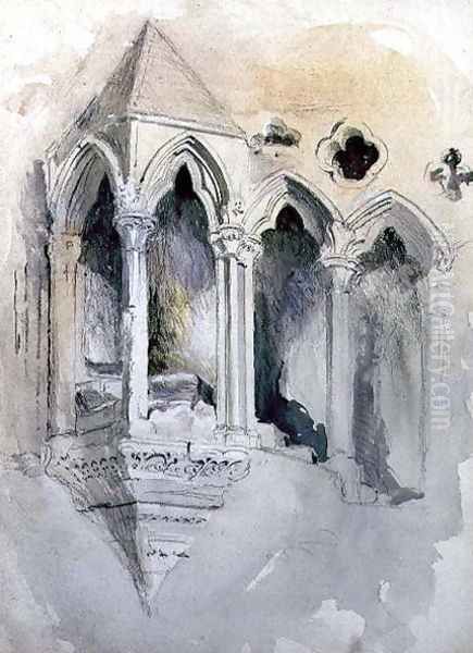 A Gothic Stairway in Chester Cathedral - view 1