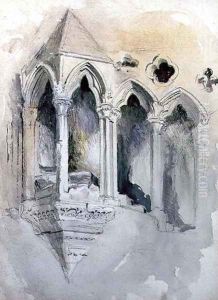 A Gothic Stairway in Chester Cathedral by John Ruskin