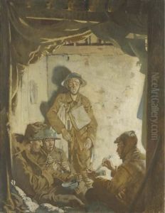 Soldiers Resting At The Front by Sir William Newenham Montague Orpen