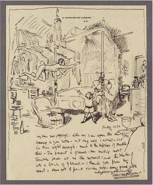 An Illustrated Letter To Mrs St George: The Bedroom At Clonsilla - view 1