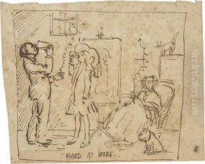 Hard At Work I by Sir William Newenham Montague Orpen