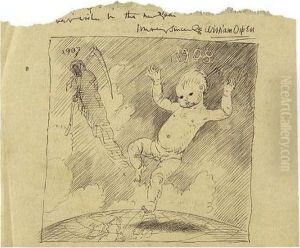 New Year Letter Fragment: 1907-1908 by Sir William Newenham Montague Orpen
