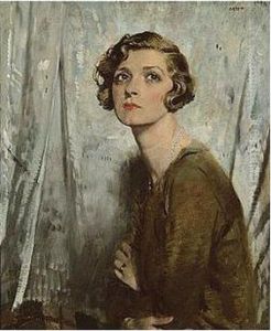 Portrait Of Gladys Cooper by Sir William Newenham Montague Orpen