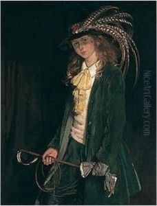 Portrait Of Gardenia St. George With Riding Crop by Sir William Newenham Montague Orpen