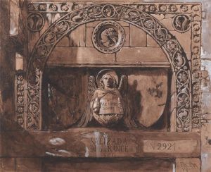 Doorhead of the Palazzo Contarini della Porta di Ferro by John Ruskin