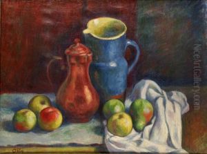 Nature Morte Aux Pommes Et Aux Pichets