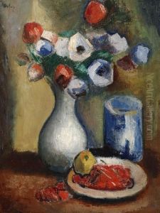 Flower Still Life by Manuel Ortiz De Zarate