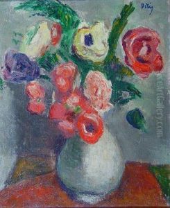 Vase D'anemones by Manuel Ortiz De Zarate