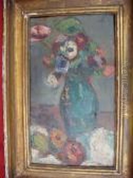 Vase De Fleurs Et Fruits - view 1