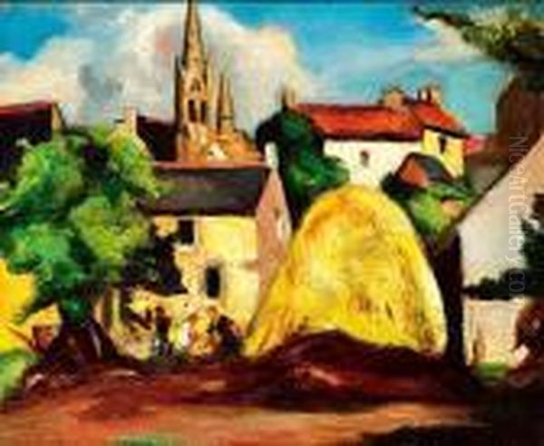 Paysage De Bretagne, La Rentree Des Foins - view 1