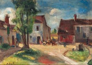 A Village Square by Manuel Ortiz De Zarate