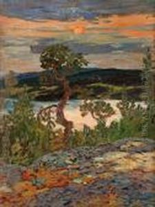 Afton I Angerm. V. Skargard by Helmer Osslund