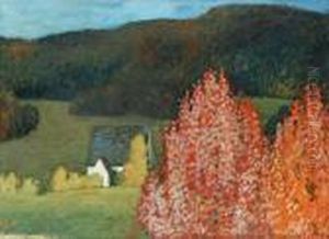 Autumn Landscape With Trees by Helmer Osslund