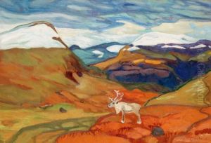 Autumn Landscape With Reindeer
