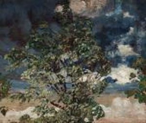 Tree Against Darkening Skies by Helmer Osslund