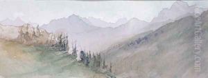 Mountains of Savoy seen from the Brezon by John Ruskin