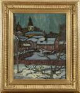 Norrlandsk By-vinter by Helmer Osslund