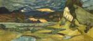 Skymning, Angermanalven by Helmer Osslund