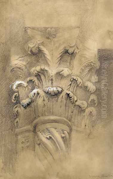 St Anastasia, Capital of central pillar of Western doorway, 1869, Verona - view 1