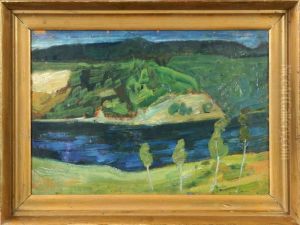 Norrlandskt Alvlandskap, Signerad Osslund by Helmer Osslund