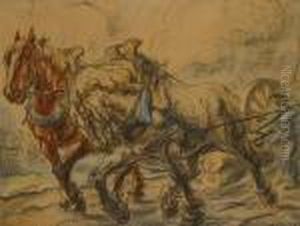 Boer En Stier by Alfred Ost