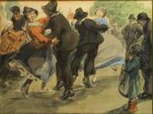 La Dance A La Fete Du Village by Alfred Ost