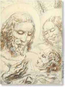 Communie . Pentekening In 
Oostindische Inkt, Gehoogd Met Aquarel , Gewassen Bruine Inkt, Lichte 
Toets Van Gouache. Getekend En Gedateerd '12.vi.xlii' En 'a.ost'. In 
Kader by Alfred Ost