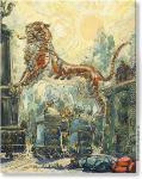 Ingang Van De Antwerpse Zoo.
Pentekening In Oost-indische Inkt, Gehoogd Met Aquarel, Lichte Toets Van
Gouache. In Kader - view 1