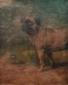 My Better Half, Portrait Of A Pug by Edmund Henry Osthaus