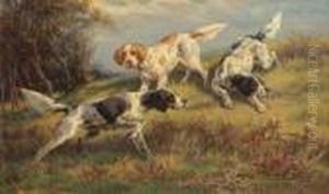Three Setters On The Hunt by Edmund Henry Osthaus