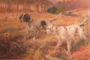 Two Setters On Point by Edmund Henry Osthaus