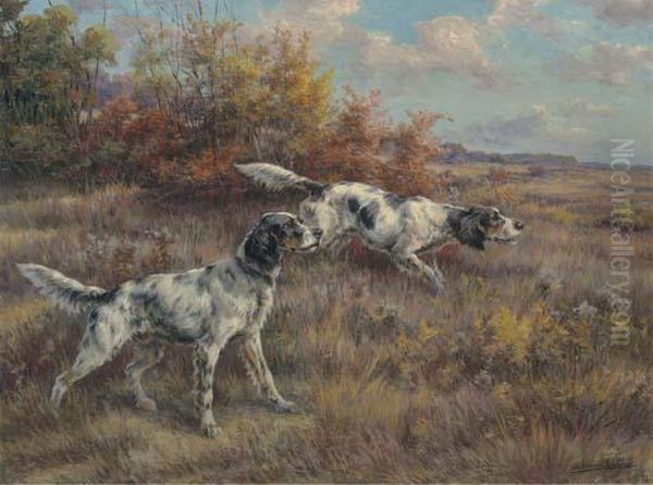 Two Setters On A Point In An Extended Landscape - view 1