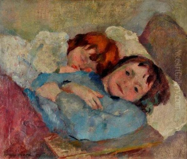 Deux Enfants Endormis - view 1